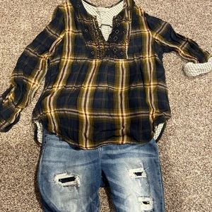 Abercrombie and Fitch Plaid Tunic size Large